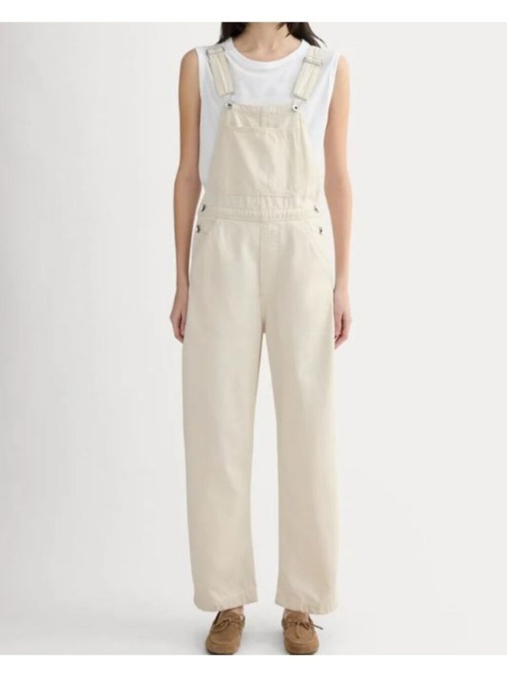 Everlane The Curve Overall Denim Ecru Size Medium NWT